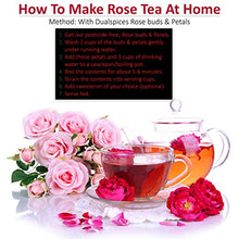 Load image into Gallery viewer, Dualspices Rose Buds & Petals Tea 4 Oz - Food Grade Edible Fragrant Natural Healthy Best for Tea, Baking, Making Rose Water, Crafting Freshest Directly from BULGARIA