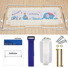 Load image into Gallery viewer, KOOLDOO 59 Inch Toddler Bed Rail Baby Bed Rail Guard Extra Long Safety Foldable Bedrail Animal Park Theme Including 1 Pc Safety Belt (Beige Color)
