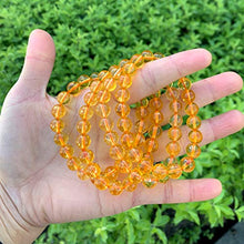 Load image into Gallery viewer, Natural Yellow Citrine Gemstone Bracelet 7 inch Stretchy Chakra Gems Stones Healing Crystal Quartz Birthday Gift GB8-27