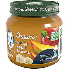 Load image into Gallery viewer, Gerber 2nd Foods Baby Food Jars, Organic Mango Apple Banana, 4 Ounce, Pack of 6