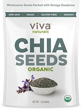 Load image into Gallery viewer, Viva Naturals The Finest Organic Raw Chia Seeds, 1 Pound & Organic Ground Flax Seed, 15 oz - Specially Cold-milled Using Proprietary Technology for Optimal Smoothness and Freshness