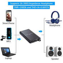 Load image into Gallery viewer, eSynic Headphone Amplifier Portable Amp 3.5mm Gain Switch Audio Rechargeable HiFi Earphone Headphone Amplifier with 1.2m USB Cable and Lithium Battery for MP3 MP4 Phones Digital Players and Computers