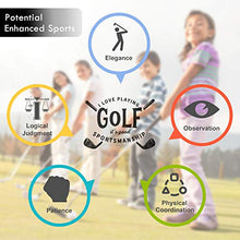Load image into Gallery viewer, Kids Golf Clubs Set, Exercise N Play Deluxe Happy Young Golfer Sports Kit, 15 Piece Set of Kids Physical and Mental Development