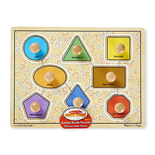Load image into Gallery viewer, Melissa & Doug Deluxe Jumbo Knob Wooden Puzzle - Geometric Shapes (8 pcs)