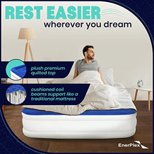 Load image into Gallery viewer, EnerPlex Queen Air Mattress for Camping, Home & Travel - 13 Inch Double Height Inflatable Bed with Built-in Dual Pump - Durable, Adjustable Blow Up Mattress - Easy to Inflate/Quick Set Up
