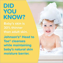 Load image into Gallery viewer, Johnson's Head-to-Toe Gentle Tear-Free Baby & Newborn Wash & Shampoo, Sulfate-, Paraben- Phthalate- & Dye-Free, Hypoallergenic Wash for Sensitive Skin & Hair, 3 x 16.9 fl. Oz (Amazon Exclusive)