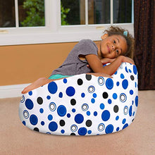 Load image into Gallery viewer, Posh Creations Bean Bag Chair for Kids, Teens, and Adults Includes Removable and Machine Washable Cover, 38in - Large, Pattern Chevron Purple and White
