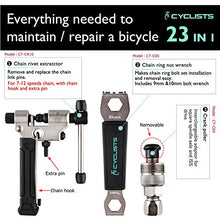 Load image into Gallery viewer, 23 Piece Bike Tool Kit - Bicycle Repair Tool Box Compatible - Mountain/Road Bike Maintenance Tool Set With Storage Case (CT-K01-23)