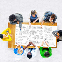 Load image into Gallery viewer, Extra Large Whiteboard Decal Sticker, Self-Adhesive Paper Message Board (6.5 FEET) Peel and Stick Wallpaper with 4 Dry Erase Markers, Size 17.7” X 78.7”