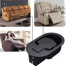 Load image into Gallery viewer, Aluminum Alloy Black Switch Spring Cable, Sofa and Chair Matching Furniture Hardware Accessories Metal Recliner Handle Replacement Parts with Cable