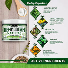 Load image into Gallery viewer, Haley Organics Hemp Cream - Made in USA - Natural Hemp Oil Extract Cream - for Discomfort in Knees, Back, Elbow and Joint - Muscle Cream infused with Arnica Extract oil, MSM and Menthol - 4 Fl Oz