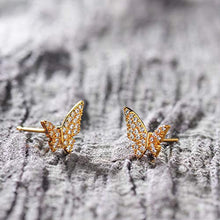 Load image into Gallery viewer, MYEARS Women Gold Stud Earrings Butterfly Diamond Cubic Zirconia 14K Gold Filled Small Boho Minimalist Simple Delicate Hypoallergenic Jewelry Gift