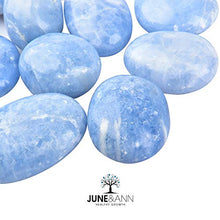 Load image into Gallery viewer, June&Ann Natural Celestite Palm Stones, Healing Gemstone Therapy Worry Crystal Stones for Meditation Chakra Balancing Collection, Irregular Shape
