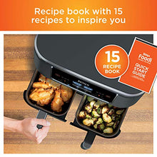 Load image into Gallery viewer, Ninja DZ201 Foodi 8 Quart 6-in-1 DualZone 2-Basket Air Fryer with 2 Independent Frying Baskets, Match Cook & Smart Finish to Roast, Broil, Dehydrate & More for Quick, Easy Meals, Grey