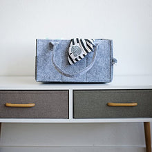 Load image into Gallery viewer, Parker Baby Diaper Caddy - Nursery Storage Bin and Car Organizer for Diapers and Baby Wipes - Grey