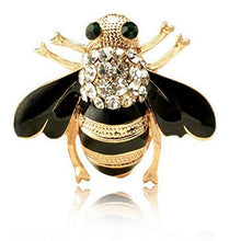 Load image into Gallery viewer, Apol Fashion Exquisite Enamel Crystal Rhinestones Insect Themed Bee Brooch Pin in a Gift Box for Women's Clothing Scarf Decor