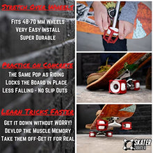 Load image into Gallery viewer, Skater Trainers - Skateboard Accessories (Red 4-Pack) - Ramp up Tricks - Skate Board for Kids, Teens, Adults, Boys, Girls - Gift Skateboarding Stuff - Pair with Helmet and Pads - Patented Wheels