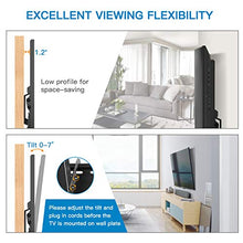 Load image into Gallery viewer, Tilting TV Wall Mount Bracket Low Profile for Most 23-55 Inch LED, LCD, OLED, Plasma Flat Screen TVs with VESA 400x400mm Weight up to 115lbs by PERLESMITH, Black