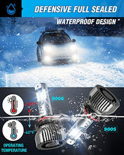 Load image into Gallery viewer, Nilight 9005/HB3 High Beam and 9006/HB4 Low Beam, 9005 9006 LED Headlight Bulbs 6500k 9005 9006 LED Bulb Cool White IP67