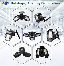 Load image into Gallery viewer, Motion Activated LED Garage Lights, 80W Motion Sensor Deformable LED Garage Ceiling Lights with 3 Adjustable Wings, 8000LM, E26 LED Shop Lights for Warehouse, Barn, Basement