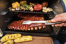Load image into Gallery viewer, Traeger Pellet Grills BAC530 BBQ Tongs Accessory, Silver with Brown