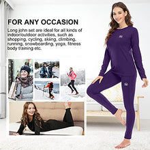 Load image into Gallery viewer, MEETWEE Thermal Underwear for Women, Winter Warm Base Layer Top & Bottom Set Long Johns with Fleece Lined Cold Weather Skiing
