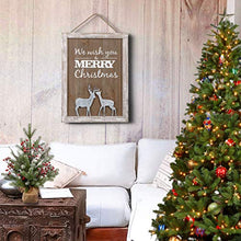 Load image into Gallery viewer, Valery Madelyn 16x12 inch Merry Christmas Wood Signs,Household Rustic Wooden Plaques,Decorative Hanging Wooden Sign Wall&Door Decor Art for Holiday Decoration