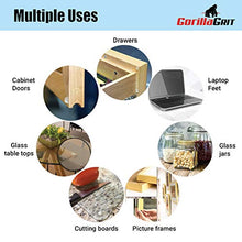 Load image into Gallery viewer, Pack of 100 Cabinet Door Bumpers - 1/2” Diameter Clear Adhesive Pads for Drawers, Glass Tops, Cutting Boards, Picture Frames, Small Furniture
