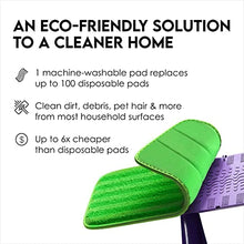 Load image into Gallery viewer, Turbo Mops Reusable Floor Mop Pads - Pack of 2, Machine Washable, 12-inch Microfiber Mop Refills - Compatible with Swiffer Wet Jet - Household Cleaning Tools