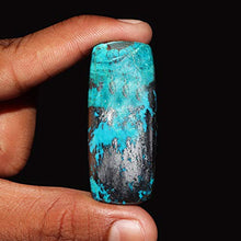 Load image into Gallery viewer, Natural Chrysocolla with Azurite Crystal, Healing Crystals and Gemstones Cabochon for Jewelry Making Wire Wrapping Loose Crystals Supply Reiki Chakra Energy Stone Jewelry Gemstones Cabochon