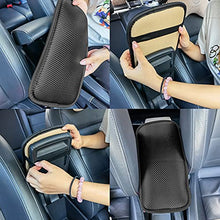 Load image into Gallery viewer, Amiss Car Center Console Pad, Universal Waterproof Car Armrest Seat Box Cover, Car Interior Accessories, Carbon Fiber PU Leather Auto Armrest Cover Protector for Most Vehicle, SUV, Truck, Car (Black)