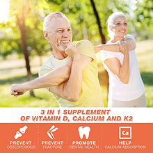 Load image into Gallery viewer, 3 Packs Vitamin D3 5000 iu Gummies Supplement 125mcg Immune Support Joint Pain Muscle Function Teeth Healthy by VIT D Chewable K2 Calcium Zinc Vegan Kids Adults 240 Counts Candies