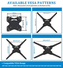 Load image into Gallery viewer, FOZIMOA Full Motion TV Wall Mount Bracket for 28-70 inch Flat Curved TVs, up to 110 lbs and VESA 600x400mm, with Tilt and Swivel Articulating Arms - Single Stud Install