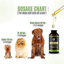 Load image into Gallery viewer, Billion Pets - Hemp Oil for Dogs Cats - Separation Anxiety, Joint Pain, Stress Relief, Arthritis, Seizures, Chronic Pains, Anti-Inflammatory - Omega 3, 6, 9-100% Organic - Calming Drops