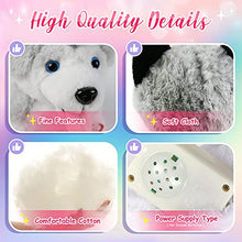 Load image into Gallery viewer, Athoinsu Light up Stuffed Husky Puppy Dog Soft Plush Toy with Magic LED Night Lights Valentine's Day Birthday for Toddler Kids, 8''