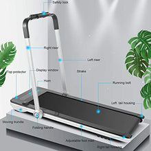 Load image into Gallery viewer, FUNMILY Folding Treadmill,Under Desk Treadmill for Home,2 In1 Running&Walking&Jogging Portable Machine with Bluetooth Speaker&Remote Control,Built-in 5 Modes&12 Programs,Installation-Free (Silver)