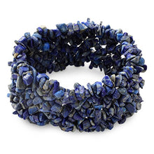 Load image into Gallery viewer, NOVICA Lapis Lazuli Indigo Blue Gemstone Beaded Stretch Bracelet, 6.25", Mermaid Song'