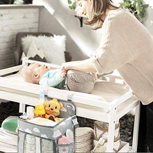 Load image into Gallery viewer, Hanging Diaper Caddy Organizer - Diaper Stacker for Changing Table, Crib, Playard or Wall & Nursery Organization Baby Shower Gifts for Newborn (Gray Cloud)