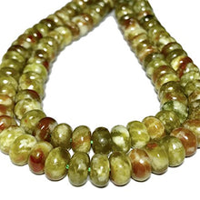 Load image into Gallery viewer, ABCGEMS Russian Rainforest Serpentine (AKA Peacock Serpentine- Exquisite Matrix) Healing Energy Chakra Crystal Stone Ideal for Bracelet Necklace Ring DIY Jewelry Making Craft Smooth Rondelle 8mm
