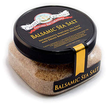 Load image into Gallery viewer, Balsamic Sea Salt - All-Natural Infused Sea Salt Blend with Aged Balsamic Vinegar from Modena, Italy - No Gluten, No MSG, Non-GMO - Cooking and Finishing Salt - 4 oz. Stackable Jar