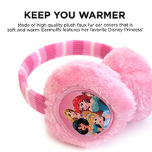Load image into Gallery viewer, Disney Toddler Winter Earmuffs and Kids Gloves, Princess Ear Warmers, Pink, Little Girls, Ages 4-7