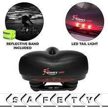 Load image into Gallery viewer, Giddy Up! Bike Seat - Most Comfortable Memory Foam Waterproof Bike Saddle, Universal Fit, Shock Absorbing Including Mounting Wrench - Allen Key - Reflective Band and Waterproof Protection Cover