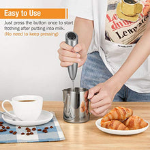Load image into Gallery viewer, SIMPLETaste Milk Frother Handheld Battery Operated Electric Foam Maker, Drink Mixer with Stainless Steel Whisk and Stand for Cappuccino, Bulletproof Coffee, Latte