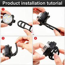 Load image into Gallery viewer, Rechargeable Bike Light Sets,Super Bright Front Headlight and Rear LED Bicycle Lights,650mah Lithium Batteries,4 Light Mode Options (8 Light Set (Total of 8 Lights))