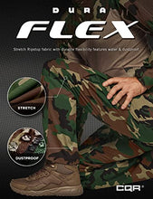 Load image into Gallery viewer, CQR Men's Flex Ripstop Tactical Pants, Water Repellent Stretch Cargo Pants, Lightweight EDC Hiking Work Pants, Dura Flex Print Woodland Olive, 38W x 32L