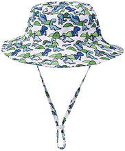 Load image into Gallery viewer, Baby Sun Hat Toddler Summer UPF 50+ Sun Protection for Baby Girls Boys Dinosaur Infant Beach Hat with Wide Brim Kids Caps Circumference: 17.3-18.1 inch (44-46 cm)