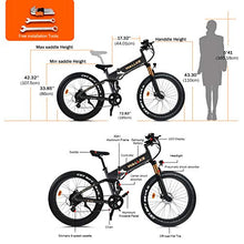 Load image into Gallery viewer, WALLKE W X3 Pro Electric Bike Mountain Bike 750W Ebike 26-inch Fat Tire Snow Bicycle, 28MPH Adults Ebike with Removable 48V 14AH Samsung Lithium Battery,Professional 8 Speed Gears