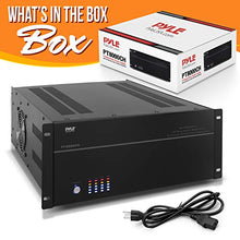 Load image into Gallery viewer, 4 Multi-Zone Stereo Amplifier - 19” Rack Mount, Powerful 8000 Watts with Speaker Selector Volume Control & LED Audio Level Display - 4-Ch. Bridgeable Switches - Pyle PT8000CH