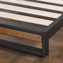 Load image into Gallery viewer, ZINUS Suzanne 37 Inch Metal and Wood Platform Bed Frame / Solid Wood & Steel Construction, Chestnut Brown, Queen & 10 Inch Green Tea Memory Foam Mattress / CertiPUR-US Certified, Queen