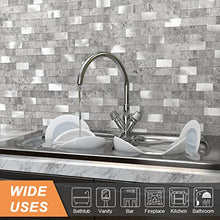 Load image into Gallery viewer, VAOVI Peel and Stick Tile Backsplash Kitchen,Stick on Backsplash Self Adhesive Wall Tiles Bathroom Shower Tiles Waterproof(10Tiles,Gray)